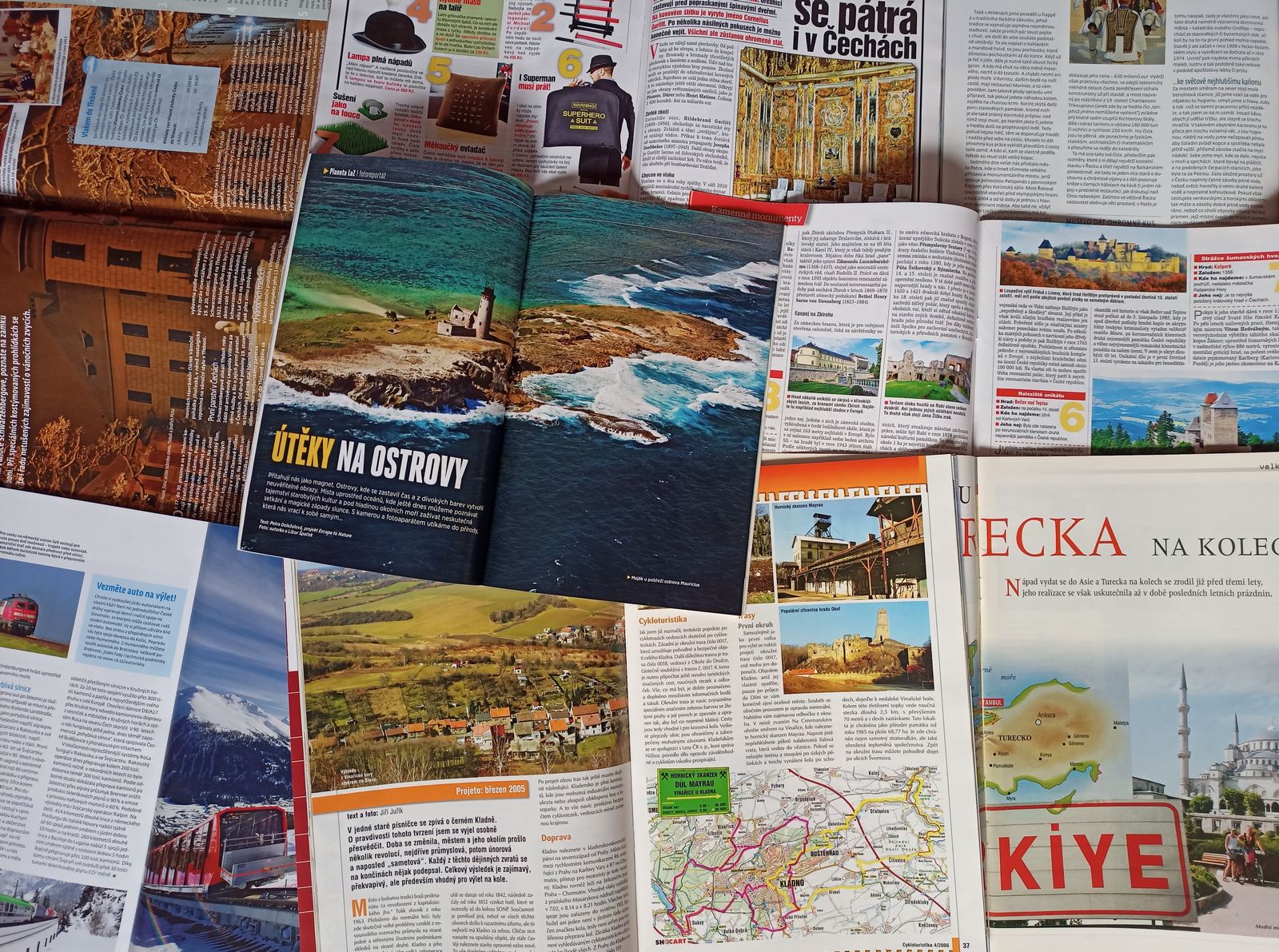 Časopisy s tématikou cestování.